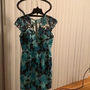 Teal Lace Dress